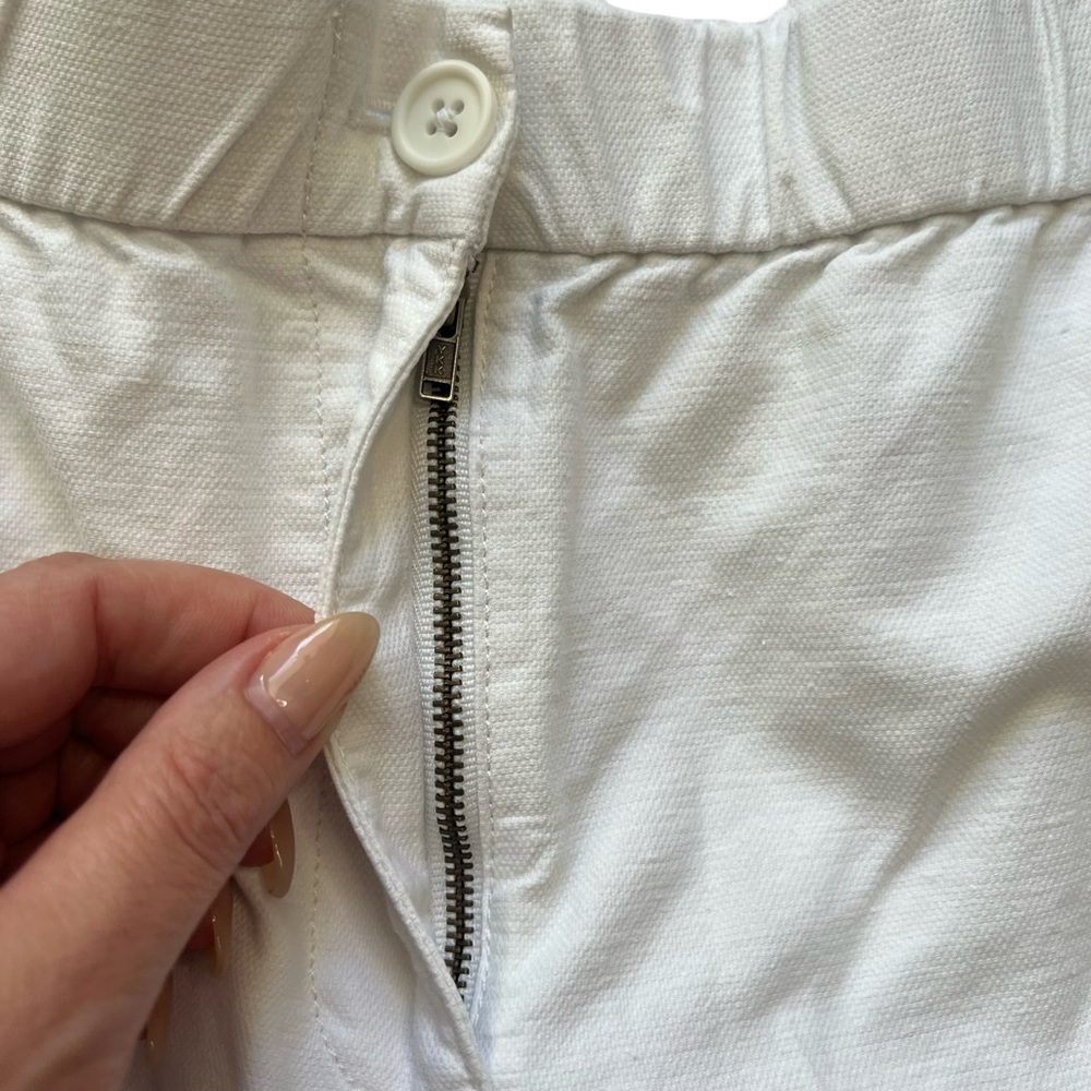 Eileen Fisher Women’s Cream White Cargo Ankle Pants Size Medium - Picture 5 of 7